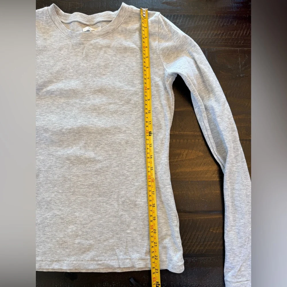 Madewell fine ribbed crew neck long sleeve tee - Picture 7 of 7